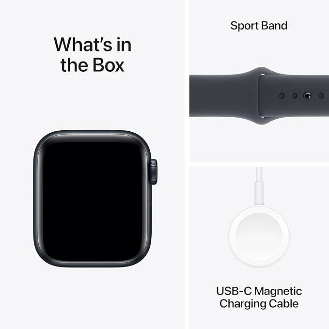 Apple Watch SE (2nd Gen) [GPS, 40mm] Smartwatch – Midnight Aluminum Case with Midnight Sport Band (S/M) | Fitness, Heart Rate, Sleep, Crash Detection