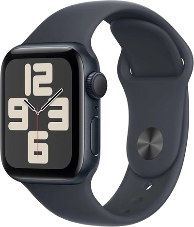 Apple Watch SE (2nd Gen) [GPS, 40mm] Smartwatch – Midnight Aluminum Case with Midnight Sport Band (S/M) | Fitness, Heart Rate, Sleep, Crash Detection