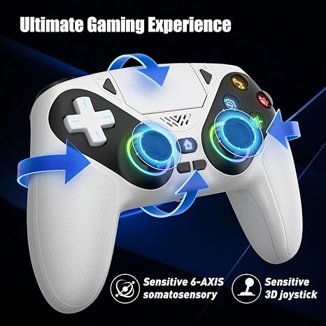 Dinosoo Wireless Android Controller – Vibration, Motion, Turbo, Audio Jack, PS5 Adapter