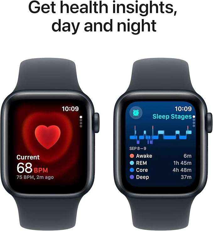 Apple Watch SE (2nd Gen) [GPS, 40mm] Smartwatch – Midnight Aluminum Case with Midnight Sport Band (S/M) | Fitness, Heart Rate, Sleep, Crash Detection