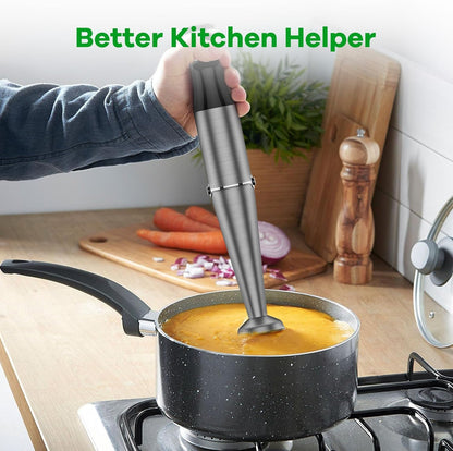 Immersion Blender Handheld 1100W – 5-in-1 Corded Hand Blender Set with Variable Speed, Stick Emulsifier, Chopper, Whisk & Frother for Baby Food, Soups & Smoothies