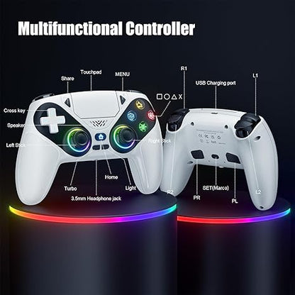 Dinosoo Wireless Android Controller – Vibration, Motion, Turbo, Audio Jack, PS5 Adapter