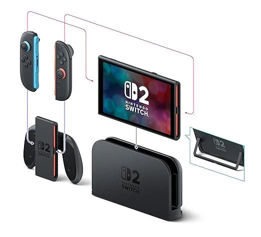 Nintendo Switch 2 + Mario Kart World Bundle – 256GB Console, 7.9” HDR Touchscreen, 4K Dock Support, Joy-Con 2, GameChat, 3 Play Modes