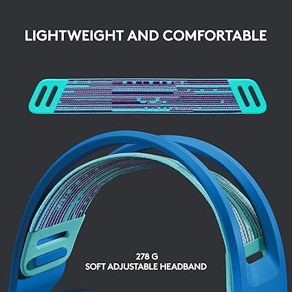 Logitech G733 Lightspeed Wireless Gaming Headset – Blue | RGB, Blue VO!CE Mic, PRO-G Audio, PC/PS5/PS4/Switch Compatible