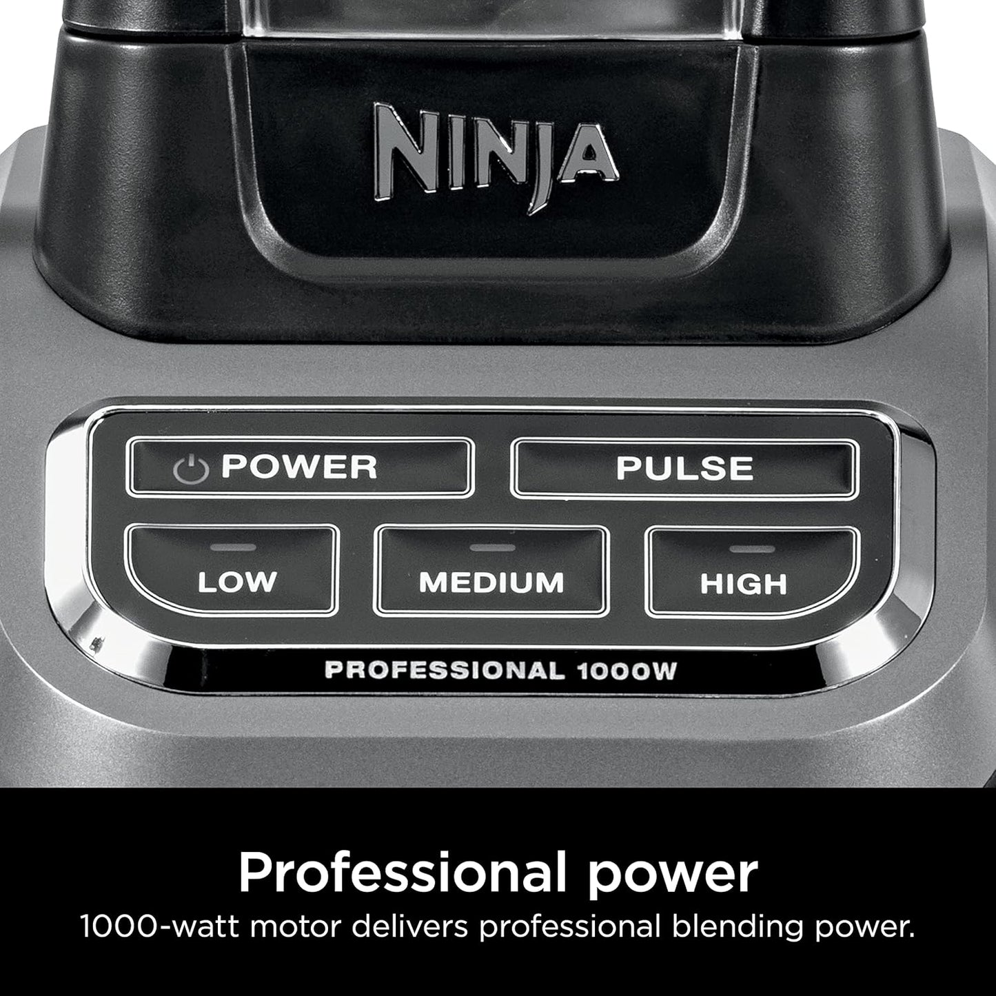 Ninja Professional Blender 1000W – Countertop Blender with 72oz Pitcher, Total Crushing Technology for Smoothies, Ice & Frozen Fruit (BL610, Black/Grey)