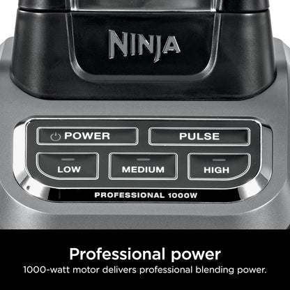 Ninja Professional Blender 1000W – Countertop Blender with 72oz Pitcher, Total Crushing Technology for Smoothies, Ice & Frozen Fruit (BL610, Black/Grey)